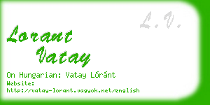 lorant vatay business card