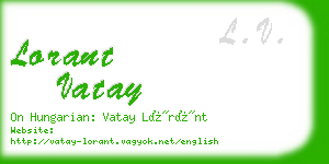 lorant vatay business card